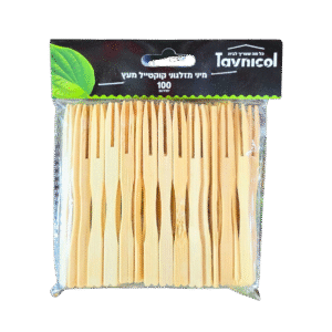 מזלגונים קוקטייל מעץ 100 יחידות