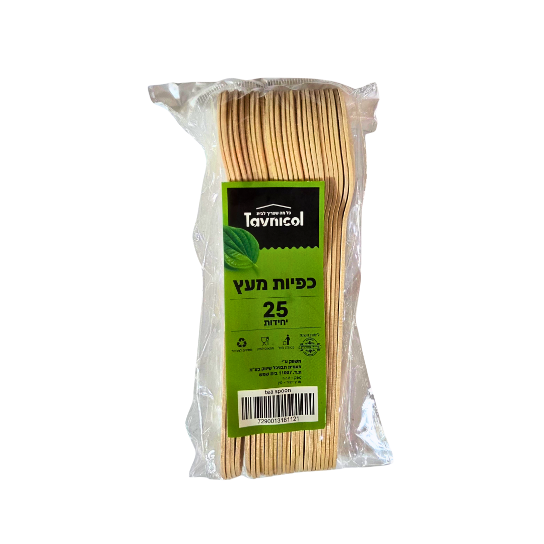 כפיות דקל מתכלות 25 יחידות