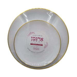 סט צלחות ארגמן שקוף יוקרתי 20 יחידות