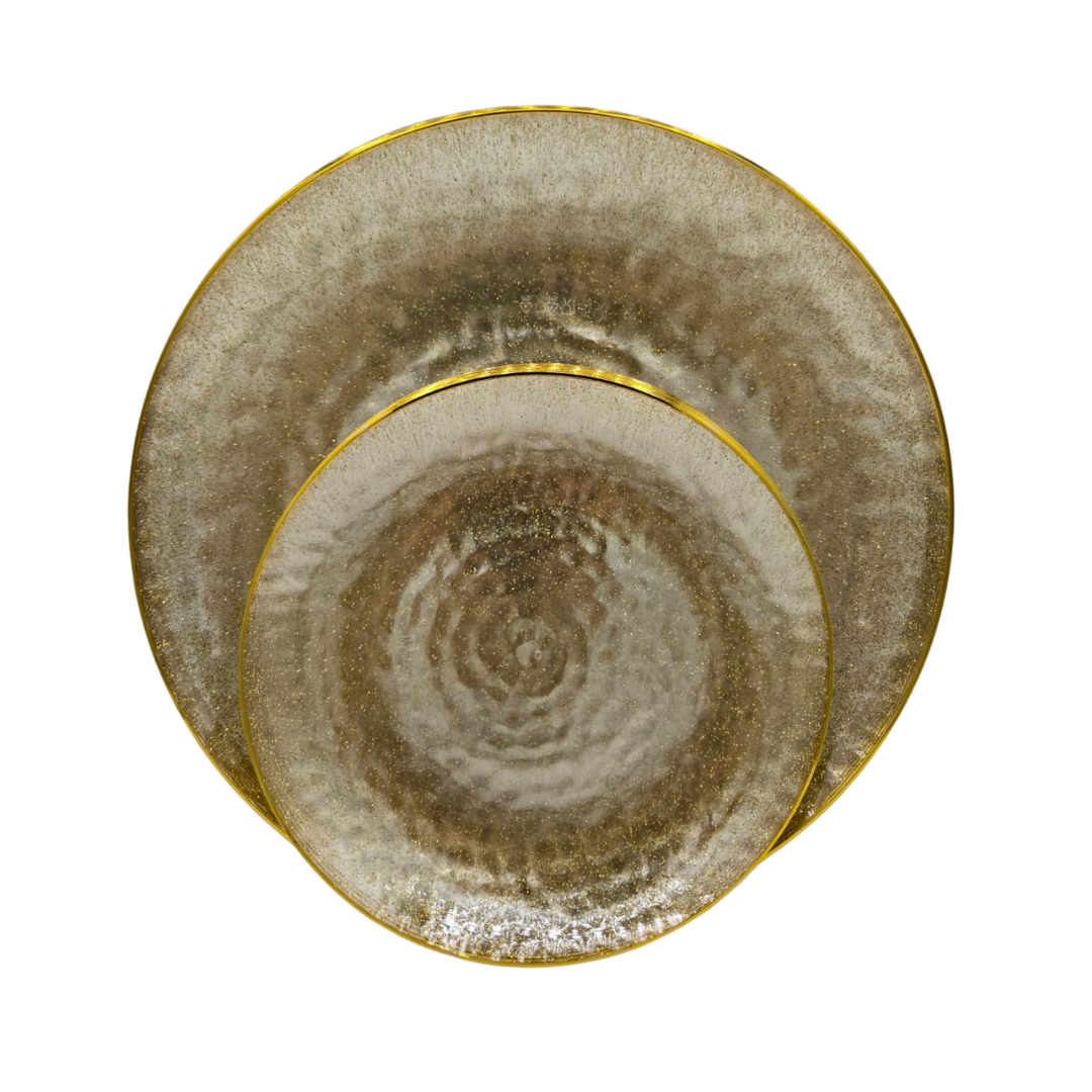 סט צלחות בריאה זהב יוקרתי 20 יחידות