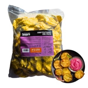 פרוסות חצילים בציפוי טמפורה לטיגון 2.5 ק"ג